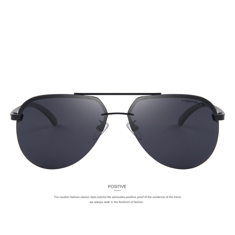 MERRYS Brand Men 100% Polarized Aluminum Alloy Frame Sunglasses