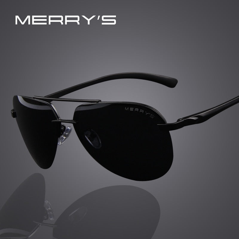 MERRYS Brand Men 100% Polarized Aluminum Alloy Frame Sunglasses