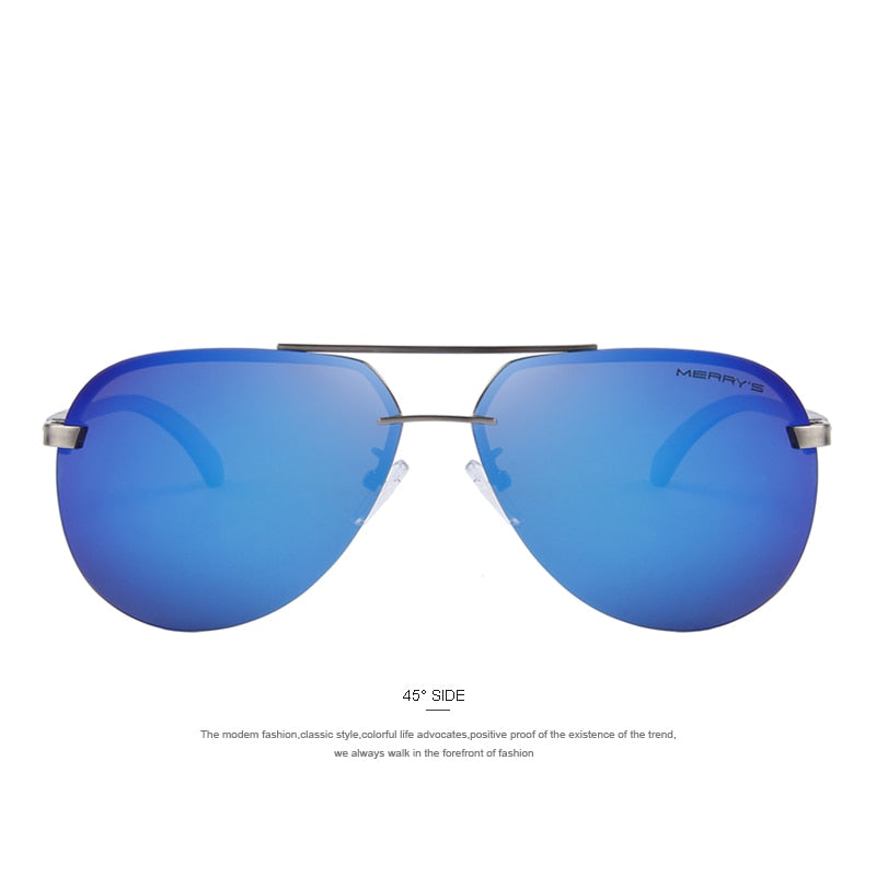 MERRYS Brand Men 100% Polarized Aluminum Alloy Frame Sunglasses