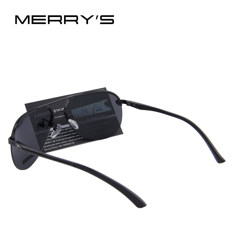 MERRYS Brand Men 100% Polarized Aluminum Alloy Frame Sunglasses