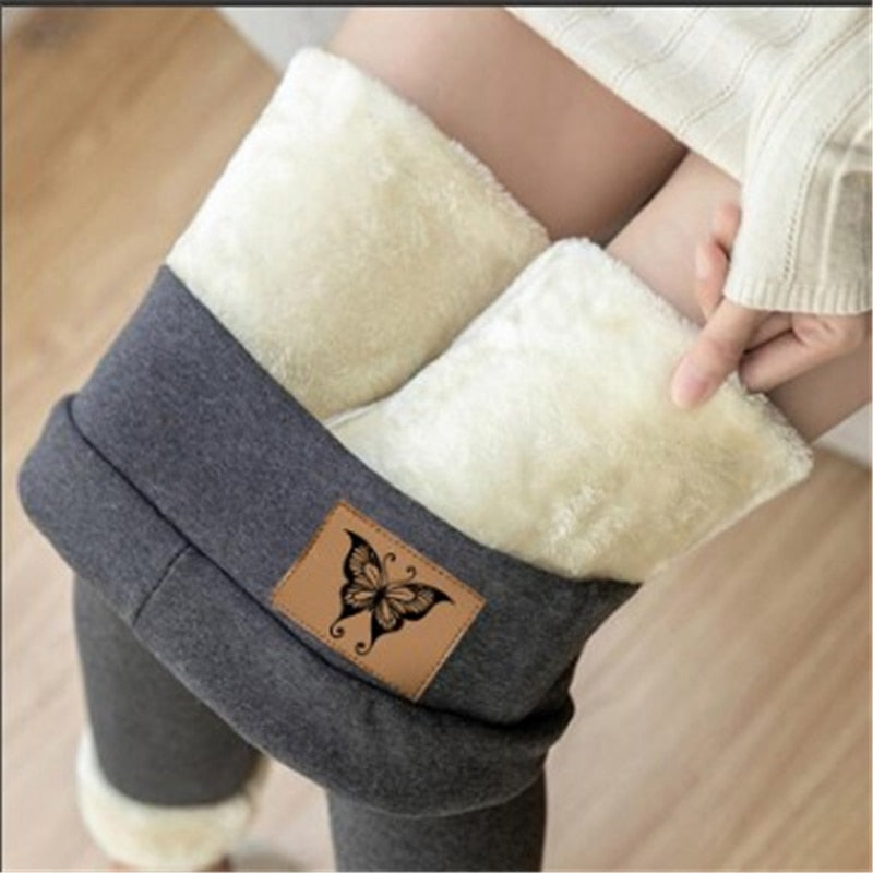 Winter Women Leggings Velvet Warm Pants Hight Waist Leggings Women Solid Color Legging Comfortable Keep Warm Stretchy Legging - Unreel Clothes for fishing and the outdoors.