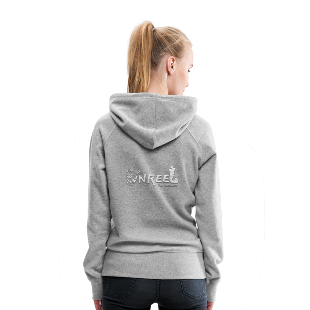 Women’s Premium Unreel compass Hoodie - Unreel Clothes for fishing and the outdoors.