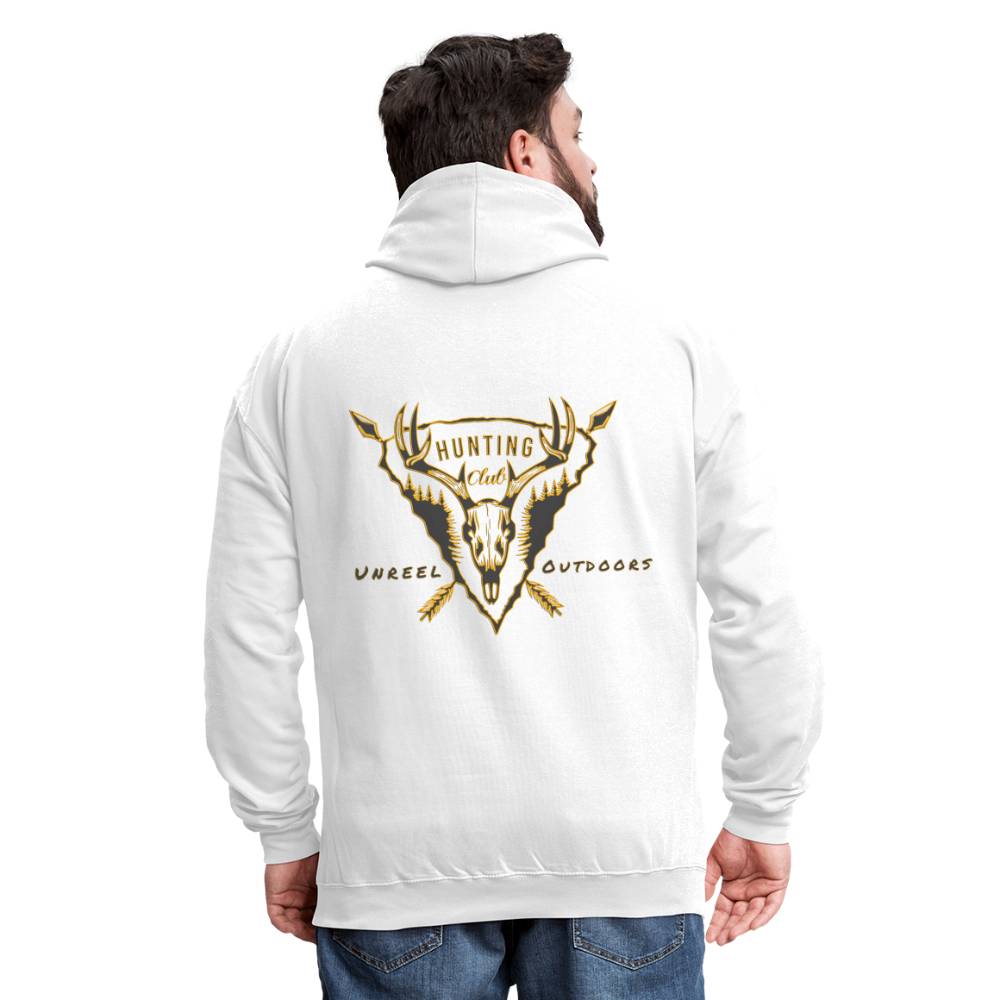 Unreel Outdoors hunting club Contrast Hoodie - white/gray
