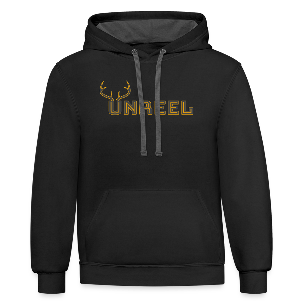 Unreel Outdoors hunting club Contrast Hoodie - black/asphalt