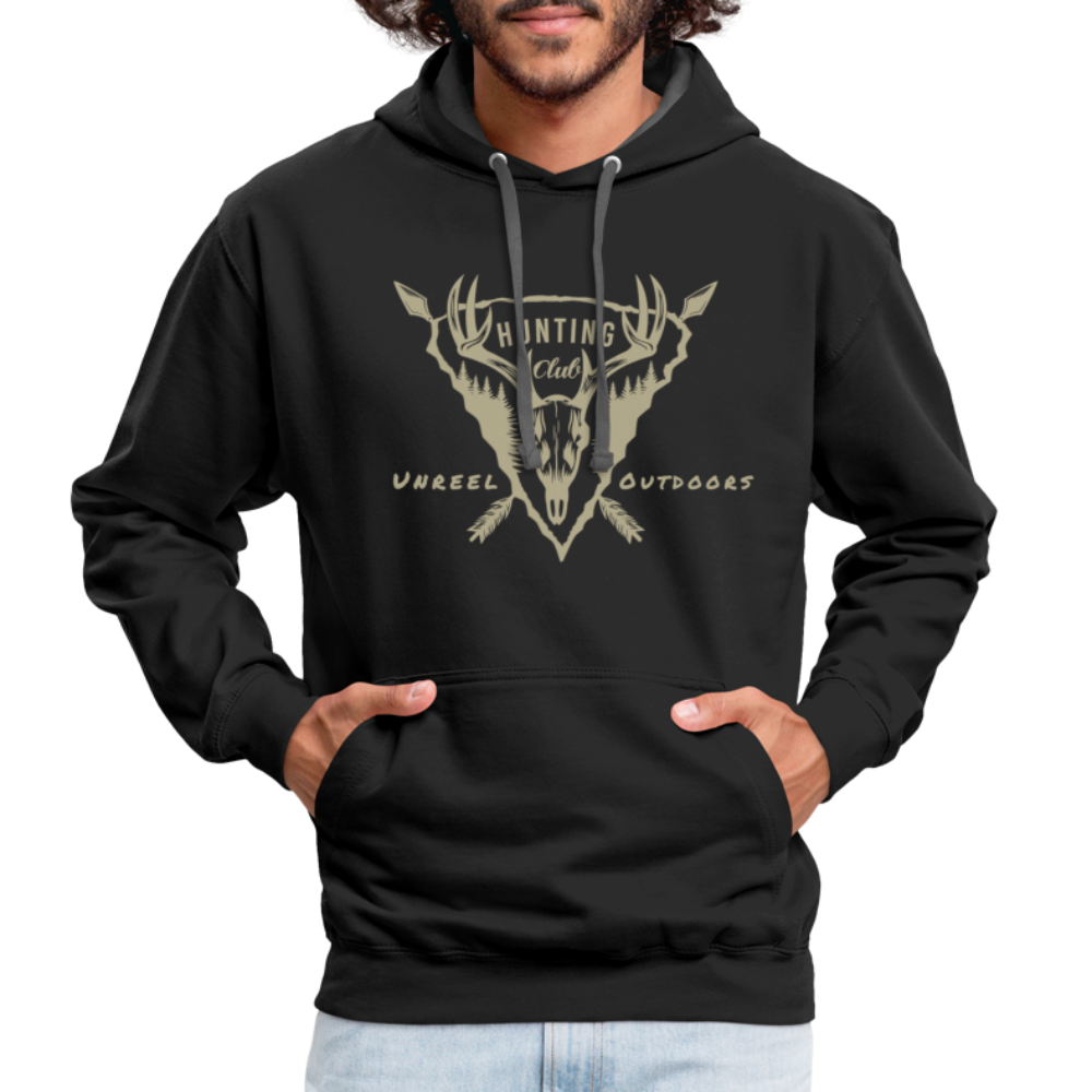 Unreel outdoors hunting Contrast Hoodie - black/asphalt