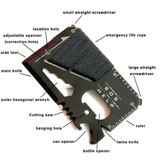 Credit Card Multifunctional Pocket tool - Unreel Clothes for fishing and the outdoors.