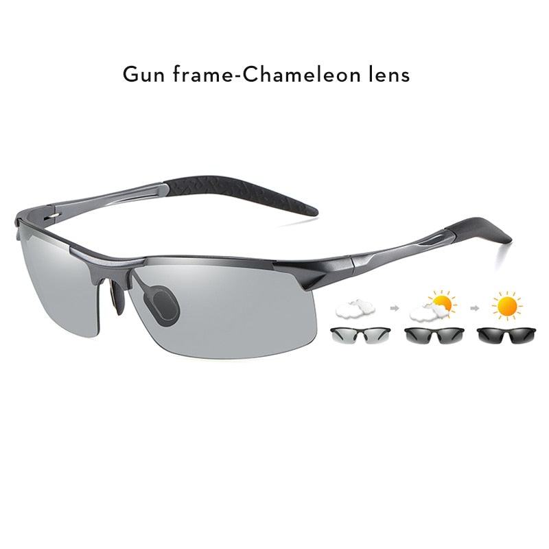 Aluminum Rimless Photochromic Sunglasses - Unreel Clothes for fishing and the outdoors.