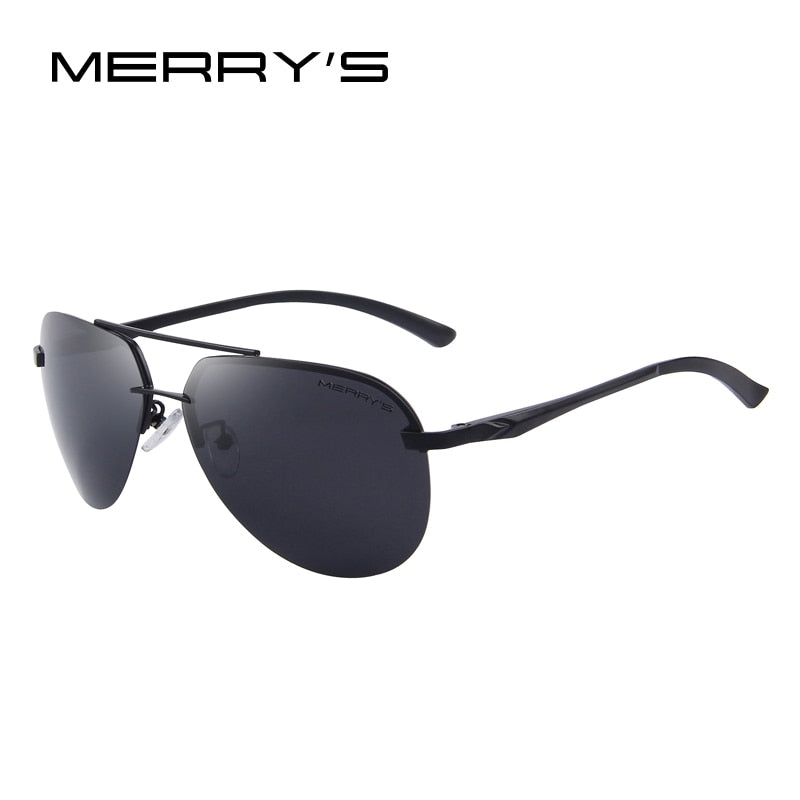 MERRYS Brand Men 100% Polarized Aluminum Alloy Frame Sunglasses