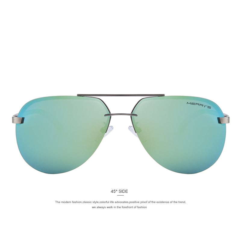 MERRYS Brand Men 100% Polarized Aluminum Alloy Frame Sunglasses