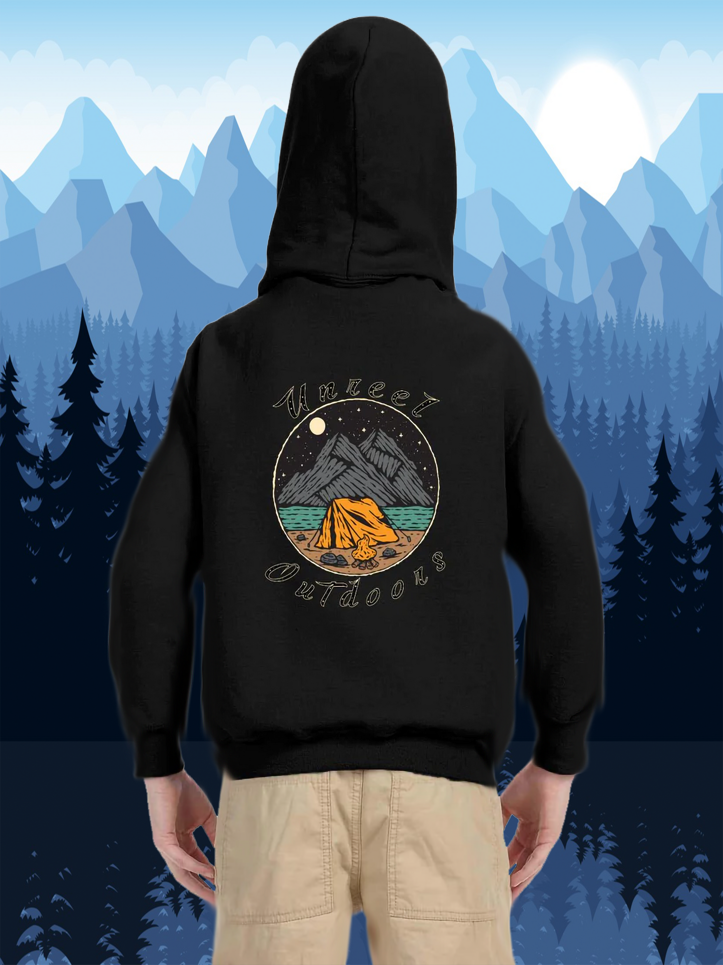 Unreel outdoors adventure awaits hoodie