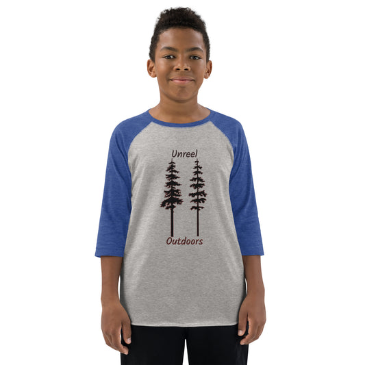 Unreel outdoors Youth baseball shirt - Unreel Clothes for fishing and the outdoors.